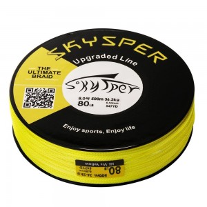 Pletená šňůra SUPER SKYSPER 500 m žlutá