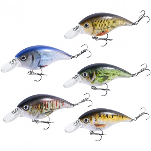 Sada woblerů 5 kusů, 8,9 cm na štiky a candáty + krabička