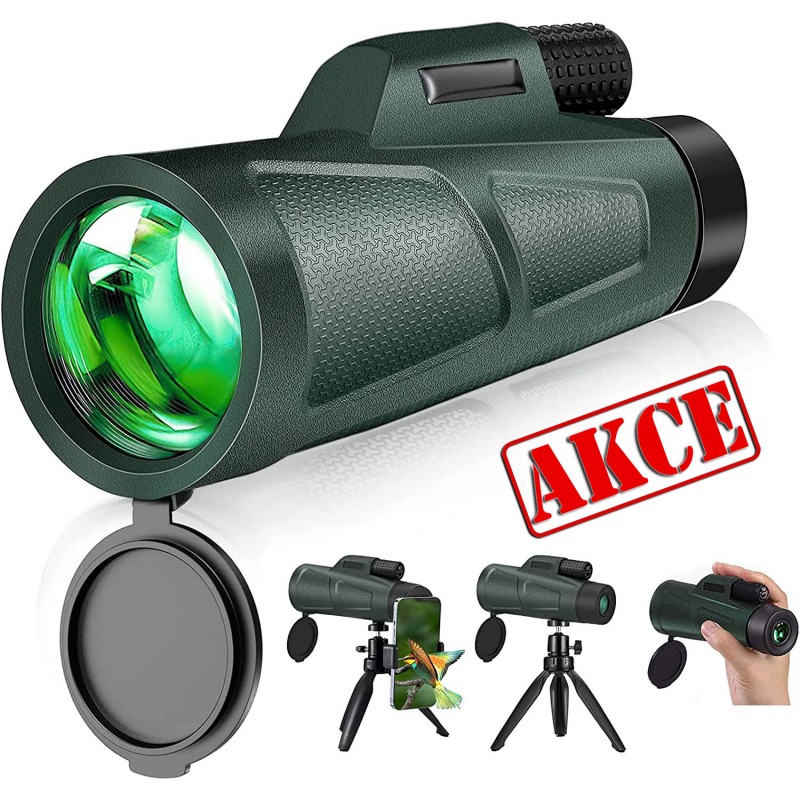 Dalekohled Monokular 12 x 55 HD, mini dalekohled se stojanem, držákem na smartphone BAK4-Prisma a FMC Dalekohled Monokular 12 x 55 HD, mini dalekohled se stojanem, držákem na smartphone BAK4-Prisma a FMC