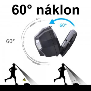 Čelová svítilna Karrong Sensor, 80 g, svítivost 100 m