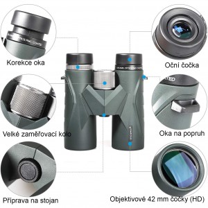 Binokulární dalekohled Uscamel 8 x 42 Compact HD Professional