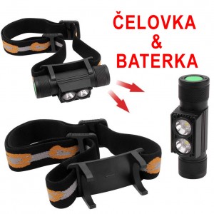 Čelová svítilna Bestsuni LED SST40 1200 lm USB dobíjecí