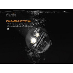 Čelovka Fenix HM65R 1400 lm, dálkový a široký reflektor