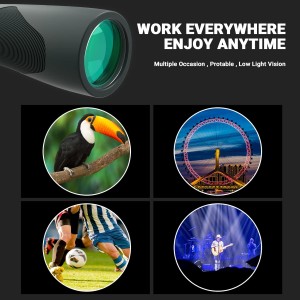 Dalekohled Uscamel 10 x 42, vodotěsné kovové tělo, optika se zeleným filmem, vysoké binokuláry, zelené pouzdro, vítěz testu