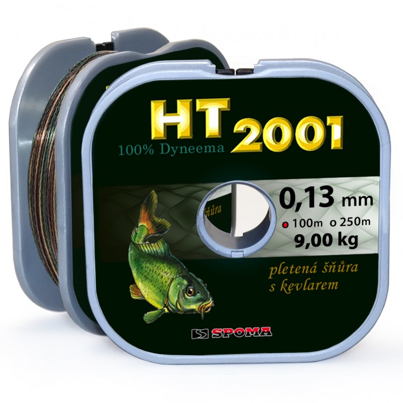 Pletená šňůra HT 2001 Kapr 100 m, 0,13 mm, 9 kg,  kamufláž