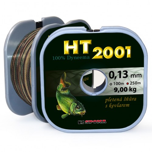 Pletená šňůra HT 2001 Kapr 250 m, 0,13 mm, 9 kg, kamufláž