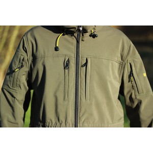 Bunda Tactic Carp Softshell olive green with drill-bag